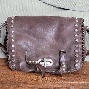 Full grain leather shoulder bag